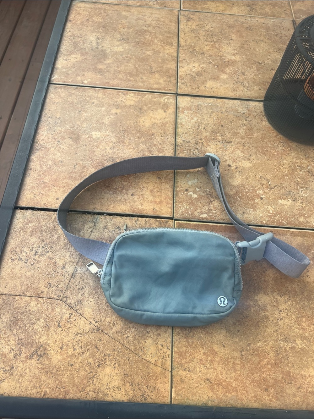 lululemon athletica light blue cross body bag